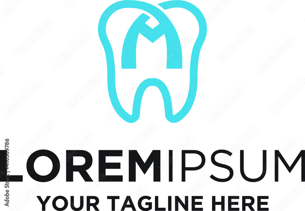 Dentist health letter A logo design Dentist health letter A logo design