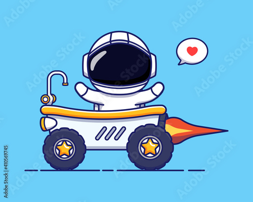 Cute astronaut with modification bathtub