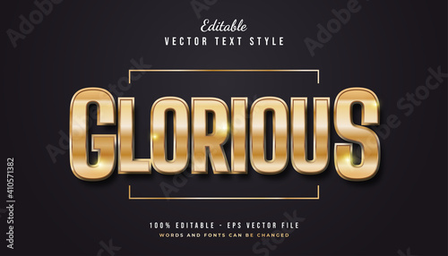 Gold Glorious Text Style in Embossed Effect