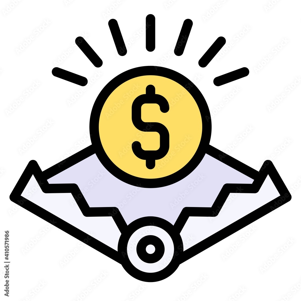 Coin in Bear trap icon, Bankruptcy related vector Coin in Bear trap icon, Bankruptcy related vector