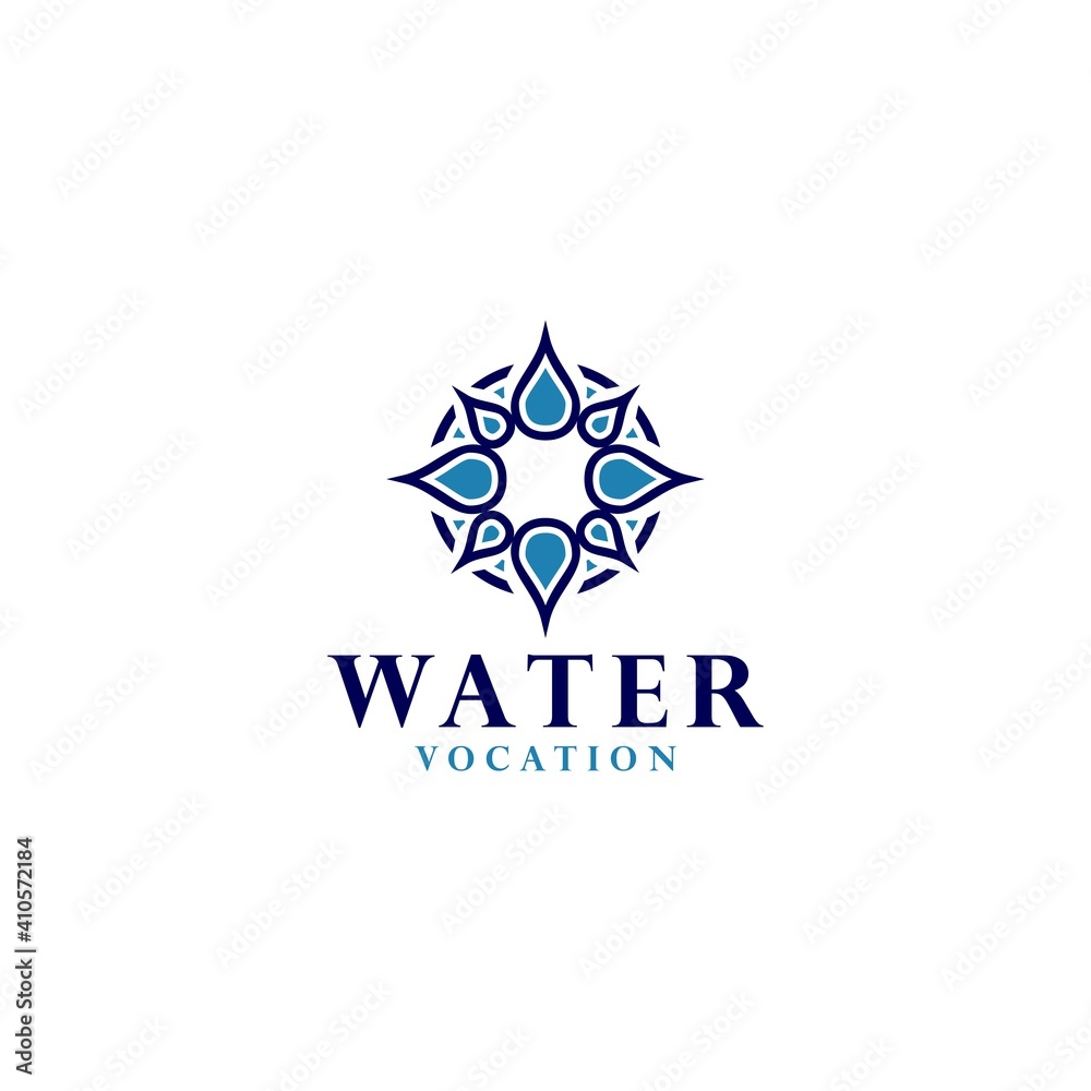 Fototapeta premium Water Vocation Logo Design Vector
