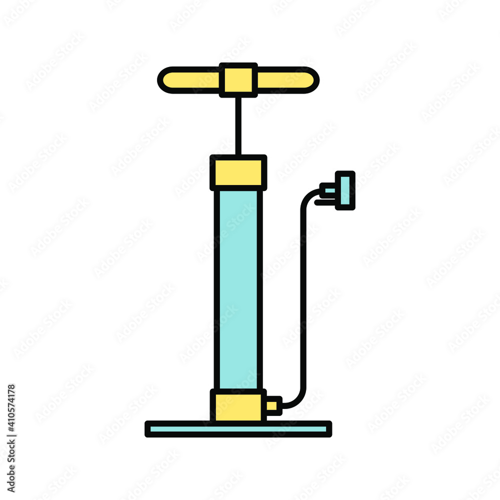 bicycle pump line icon on white background color editable bicycle pump line icon on white background color editable