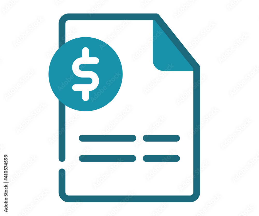 invoice document accounting single isolated icon with solid line style invoice document accounting single isolated icon with solid line style