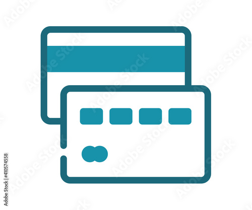 credit card finance payment single isolated icon with solid line style