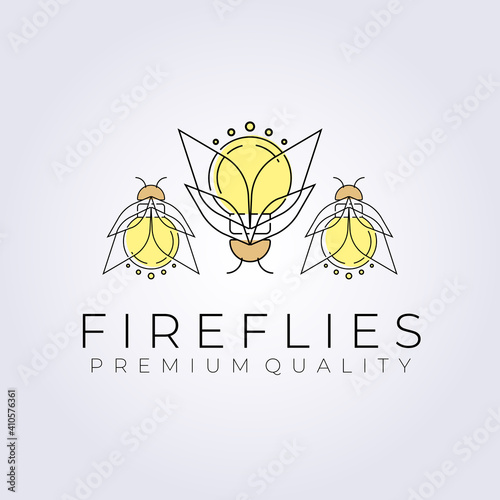 Creative firefly logo vector illustration design graphic