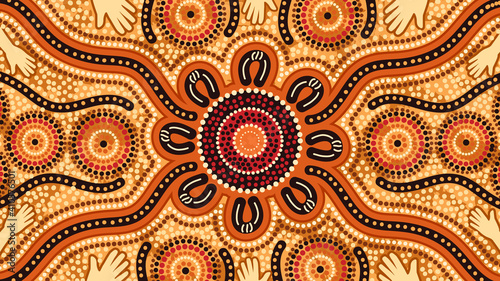 Aboriginal dot art background