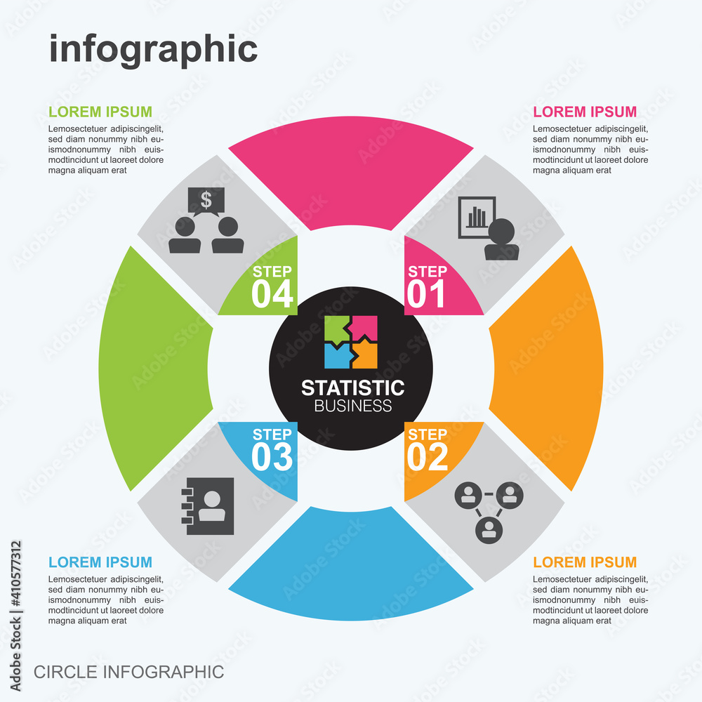 Business infographic template design with 5 options Business infographic template design with 5 options