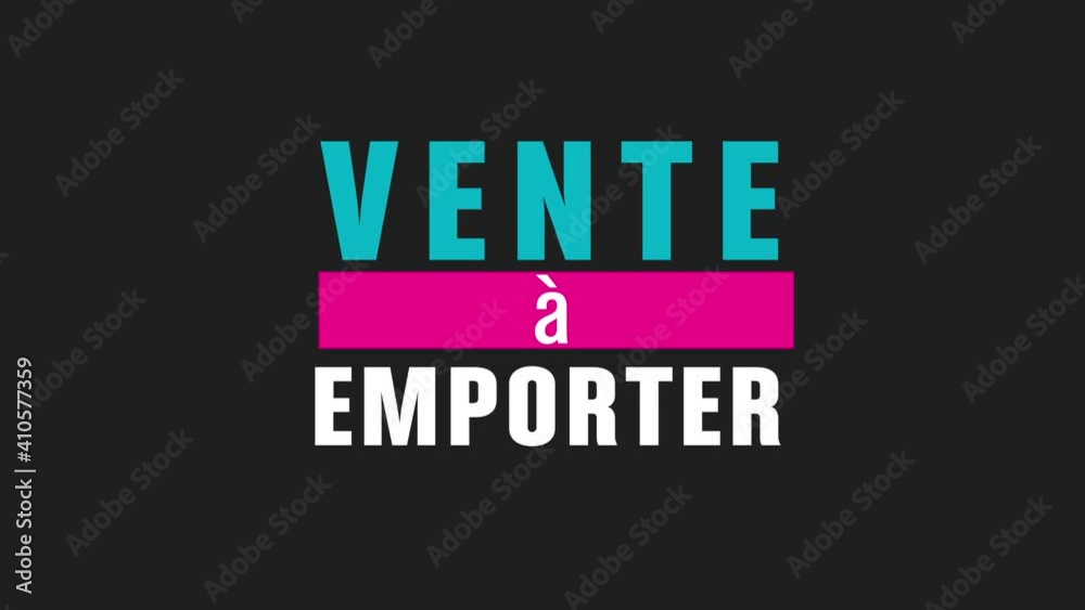 vente à emporter