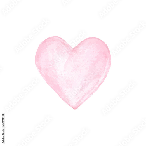 Watercolor heart art print....