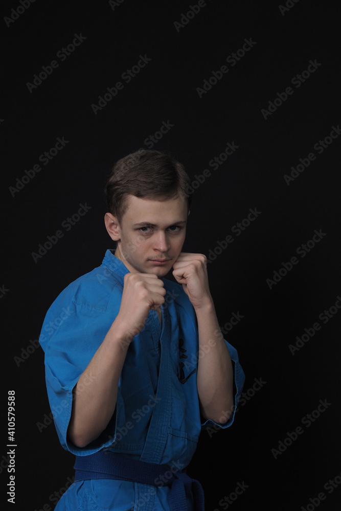 Portrait of a young man, an athlete of European appearance Portrait of a young man, an athlete of European appearance