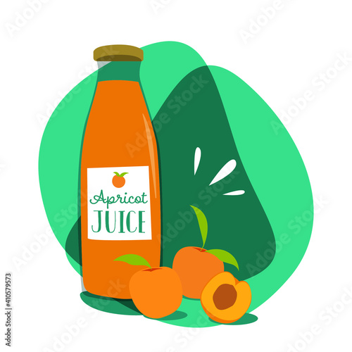 Bouteille de jus d'abricot