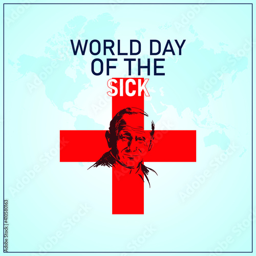 World Day of the sick. this vector image is john paul ii photo