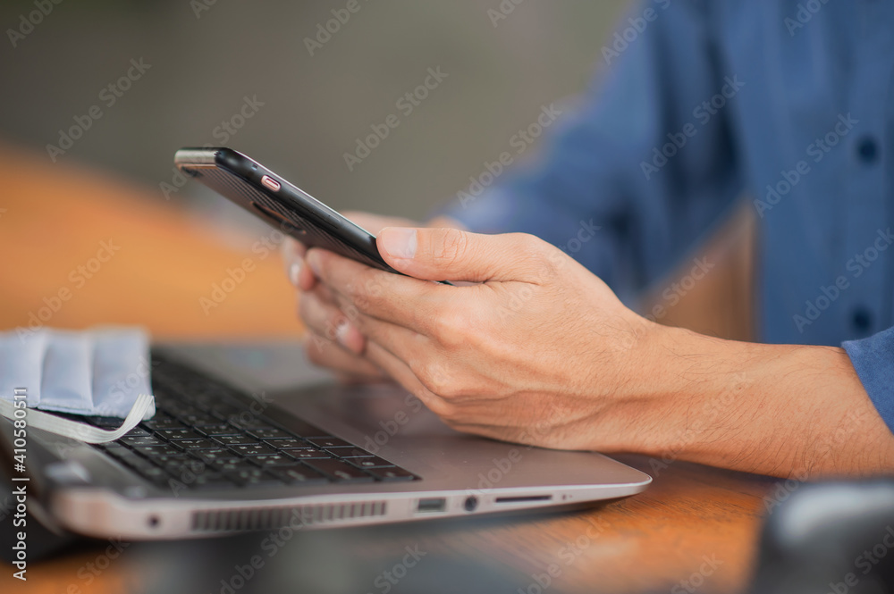 Close up hand use smartphone Close up hand use smartphone