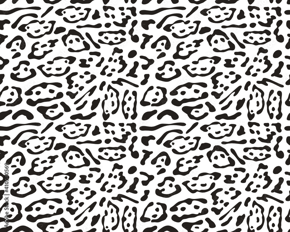 SVG Print of skin of leopard on a white background