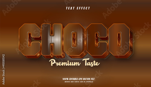 choco text effect design vector