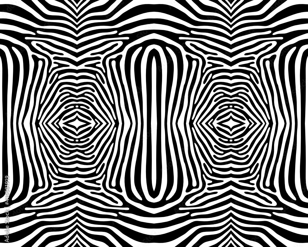 SVG Seamless zebra pattern in black and white on a white background