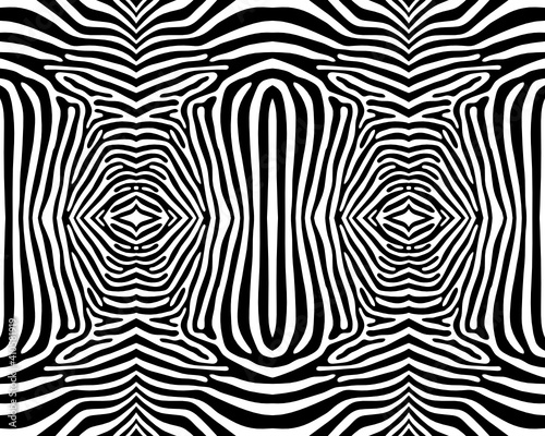 Wallpaper Mural SVG Seamless zebra pattern in black and white on a white background Torontodigital.ca