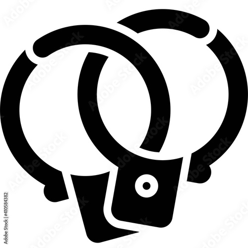 Handcuffs icon, Bankruptcy related vector