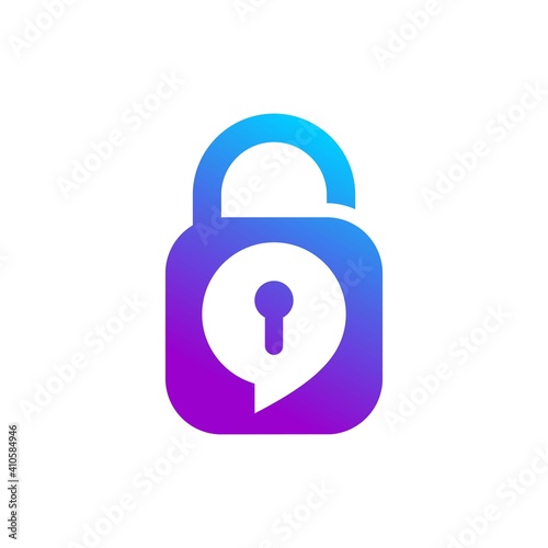 Secure chat logo template