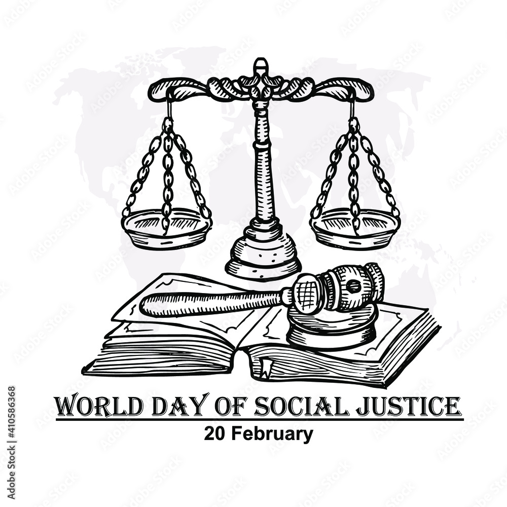 World Day of Social Justice, Poster vector World Day of Social Justice, Poster vector