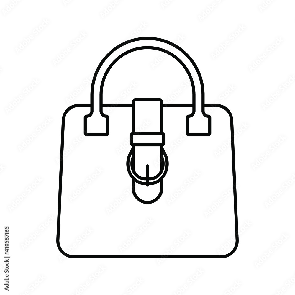 handbag icon. women bag sign. Ladies bag vector illustration.