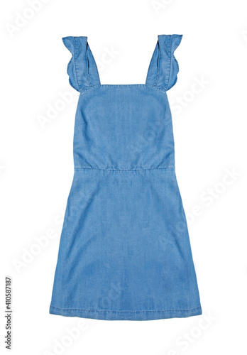 Blue sundress isolated on white