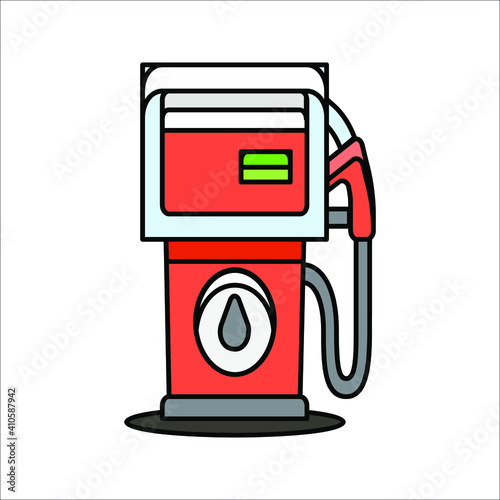 The gas station icon on white background. vector eps 10