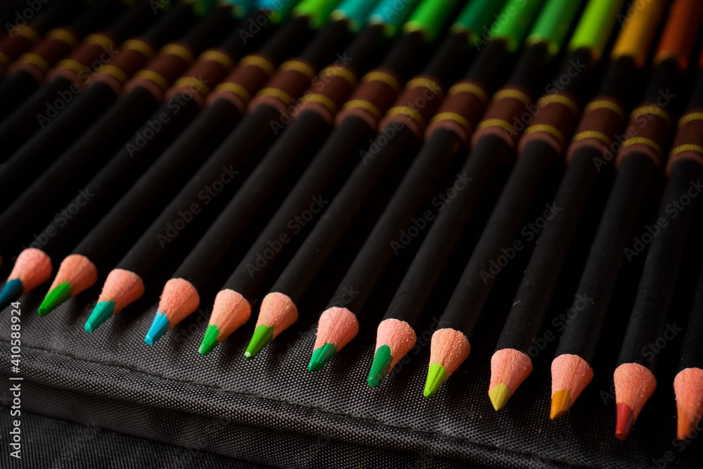 Naklejka premium Pencils close up