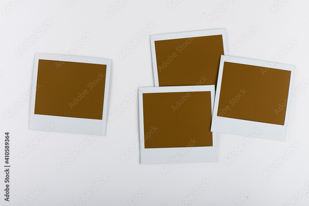 Empty Polaroid photos on a white background Empty Polaroid photos on a white background