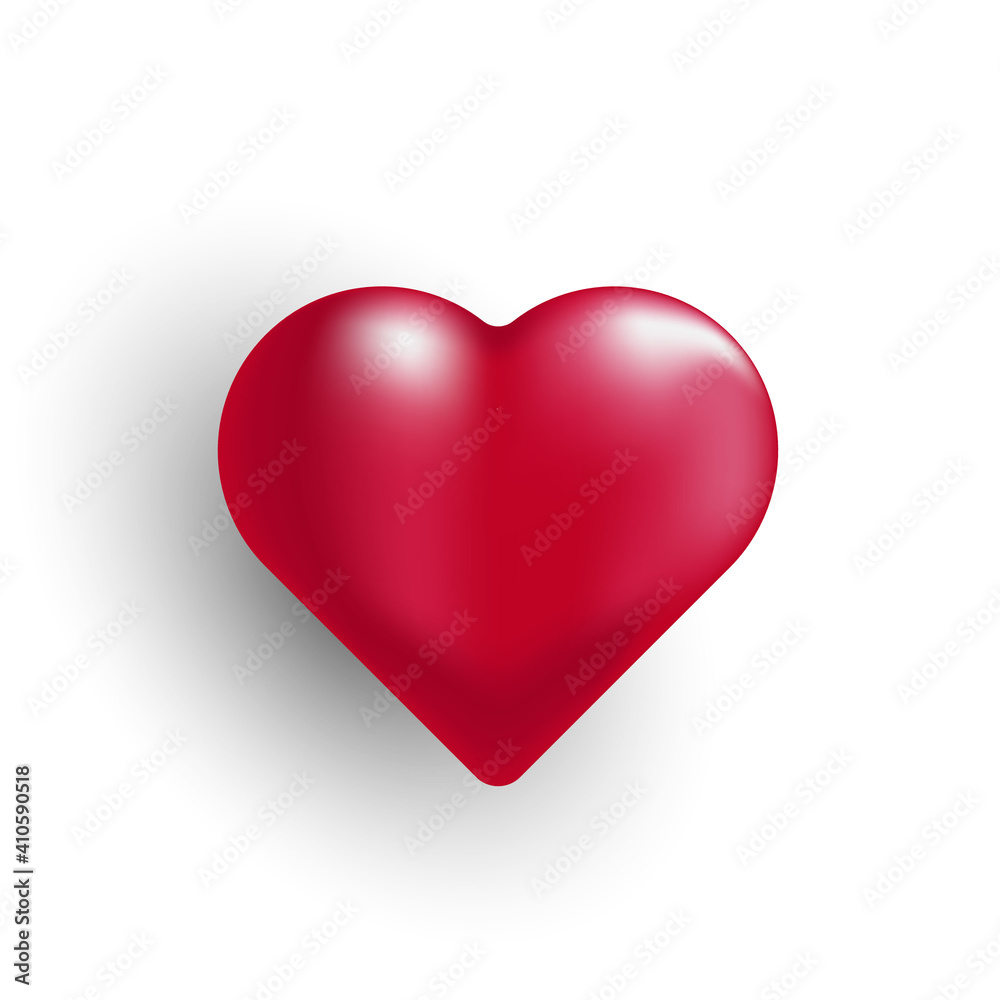 Heart icon, logo, symbol vector illustration template. Realistic love vector design isolated on white background. Symbol of Love icon vector illustration.