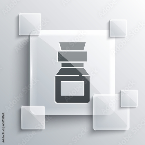 Poison in bottle icon isolated on white background. Bottle of poison or poisonous chemical toxin. Vector.