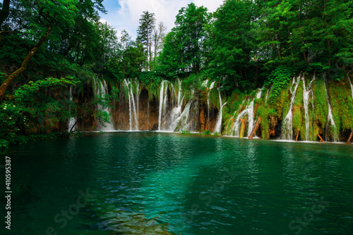 beautiful waterfalls in Plitvice Lakes National Park, Croatia © phant