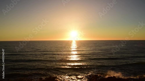 Beautiful sunset in Tangier in summer