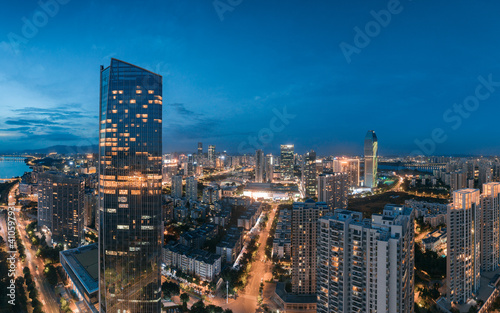 City night view of Huizhou City, Guangdong Province, China 