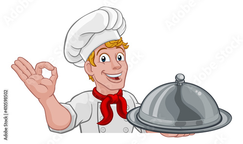 A chef cook or baker man ca...