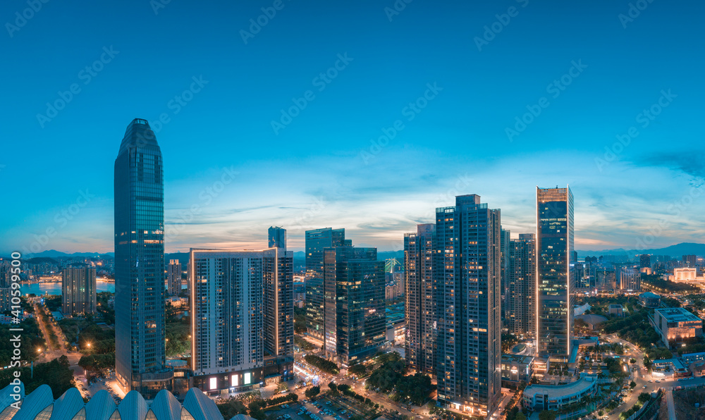 City night view of Huizhou City, Guangdong Province, China
