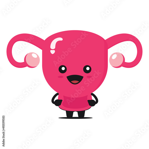 Cute uterus cartoon