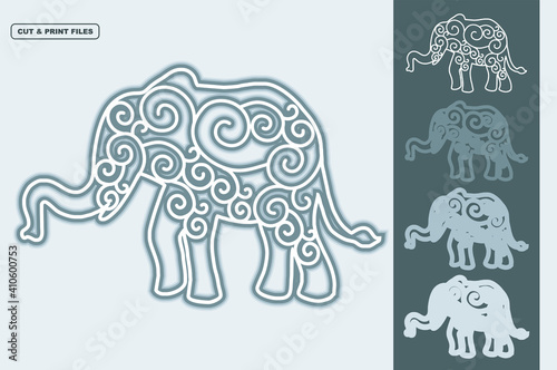 Animal Vector SVG 3D Layered, Eps 10