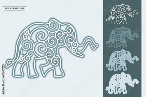 Animal Vector SVG 3D Layered, Eps 10