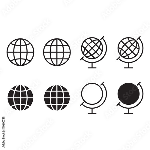 Globe icon set