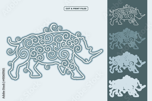 Animal Vector SVG 3D Layered, Eps 10