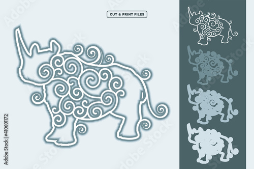 Animal Vector SVG 3D Layered, Eps 10