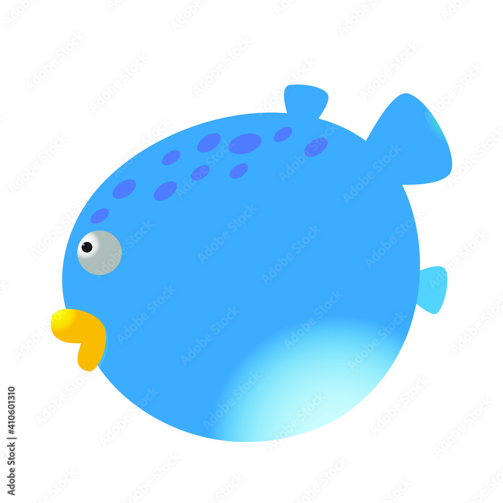 Blue fish cartoon vector Blue fish cartoon vector