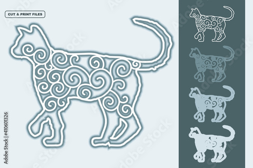 Animal Vector SVG 3D Layered, Eps 10