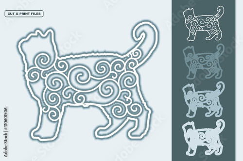 Animal Vector SVG 3D Layered, Eps 10