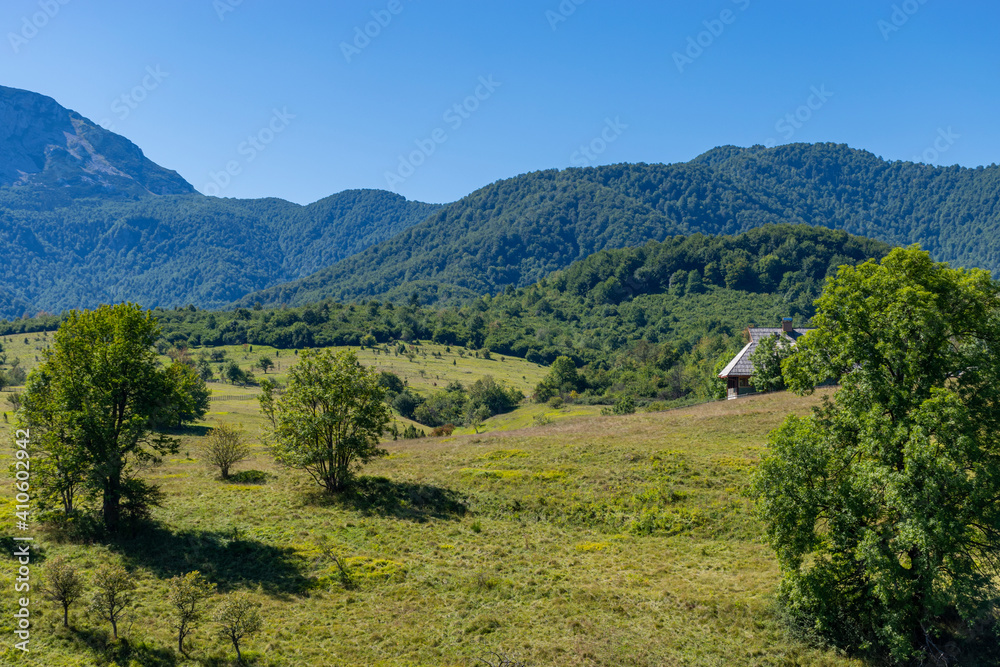 Naklejka premium landscape in the mountains