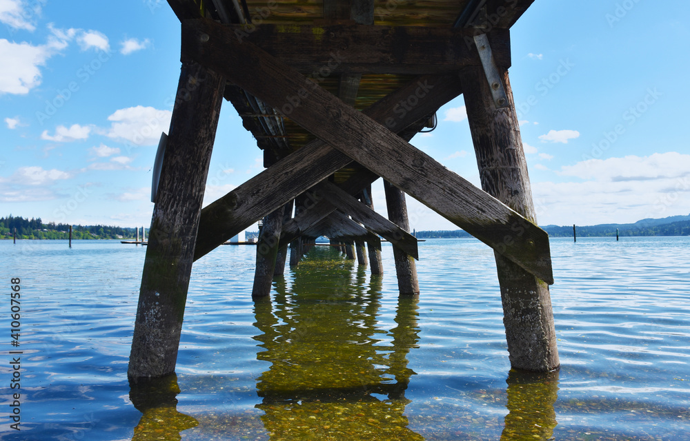 Pier in Silverdale Waterfront Park, Washington, USA Pier in Silverdale Waterfront Park, Washington, USA