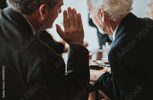 Businesspeople in a business meeting photo