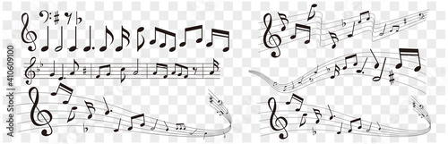 illustration of note music icon