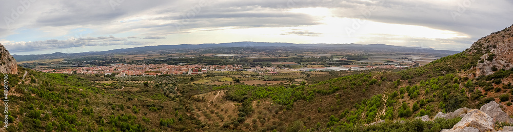 Landscape of the mountain in Torroella de Montgrí